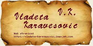 Vladeta Karavesović vizit kartica